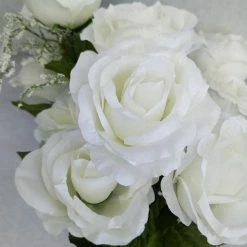 Something Blue DECOR Mainstay Rose Floral Ivory/Green Size 17" FLORAL