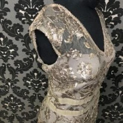 Something Blue FORMAL/MOTHER'S DRESSES Tadashi Shoii Women Formal Lace/Sequin Gold/Gray Size 14