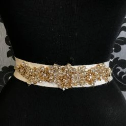 Something Blue BELTS Women's Belt Rhinestone Gold