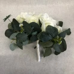 Something Blue DECOR Bouquet Floral White/Green Size 12" FLORAL