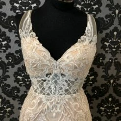 Something Blue House Of Wu 18102 Women's Wedding Dress Lace Nude/Ivory Size WEDDING DRESSES