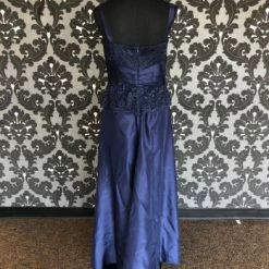 Something Blue Jessica Howard 2pc Formal Size 8 Lace/Satin Navy FORMAL/MOTHER'S DRESSES