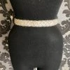 Something Blue Belt Satin/Rhinestone Ivory/Silver BELTS