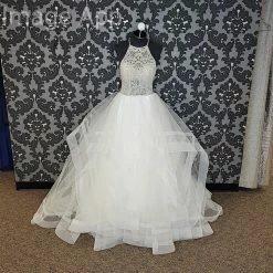 Something Blue Casablanca BL328 Andi Wedding Dress Horsehair/Beaded AS IS LOOSE BEADING