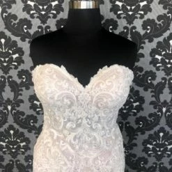 Something Blue Allure 9666 Women Wedding Dress Lace Ivory/Nude Size 16 WEDDING DRESSES