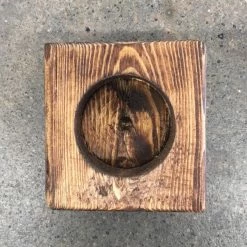 Shopsomethingblue Brown Wood Tea Light Holder