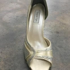 Size 8 Nude Touch Ups Satin Peeptoe