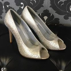 Outlet Something Blue Store 6 Size 8 Champagne Champ Dyeables Satin NEW ARRIVALS