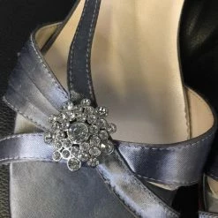 NEW ARRIVALS Gray Size 9 Touch Ups Satin Kitten Heel