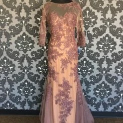 Size 10 Auber Pronovias Floor Lace Long Sleeve FORMAL/MOTHER'S DRESSES