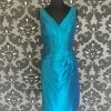 Size 10 Peacock Sarah Danielle Evenings Cocktail Silk Sleeveless FORMAL/MOTHER'S DRESSES