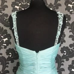 Size 10 Seaglass Belsoie Floor Chiffon Lace FORMAL/MOTHER'S DRESSES