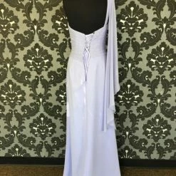 Size 12 Lilac Sophia Tolli BY11428 Floor Chiffon One Shoulder FORMAL/MOTHER'S DRESSES