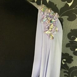 Size 12 Lilac Sophia Tolli BY11428 Floor Chiffon One Shoulder FORMAL/MOTHER'S DRESSES