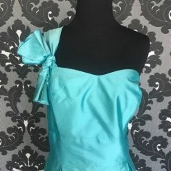 Size 12 Marine Lugo 264 Cocktail Silk One Shoulder