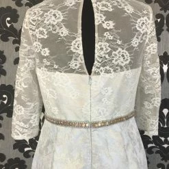 FORMAL/MOTHER'S DRESSES Size 12 Blue/gold Social Occasions 115855 Cocktail Woven 3/4 Length