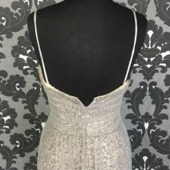 Size 12 Platinum Sorella Vita 8684 Floor Sequin/Tulle Strapless FORMAL/MOTHER'S DRESSES