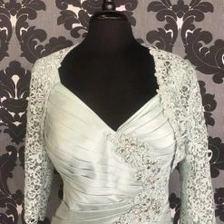 Size 14 Mint Social Occasions Cocktail Taffeta & Lace Strapless FORMAL DRESSES