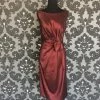 Size 14 Wine Social Occasions Cocktail Taffeta Sleeveless FORMAL DRESSES