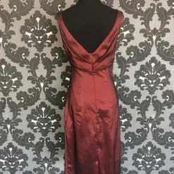 Size 14 Wine Social Occasions Cocktail Taffeta Sleeveless FORMAL DRESSES