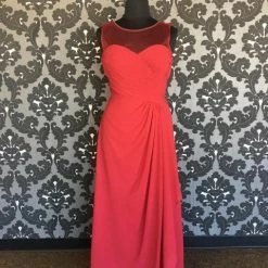 Size 16 Berry B2 Jasmine B183013 Floor Chiffon Illusion