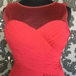 Size 16 Berry B2 Jasmine B183013 Floor Chiffon Illusion