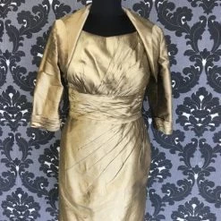 FORMAL/MOTHER'S DRESSES Size 16 Bronze Social Occasions Cocktail Silk Sleeveless