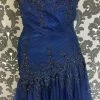 FORMAL/MOTHER'S DRESSES Size 18 Navy Rina Di Montella Floor Tulle & Lace Strapless