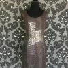 Size 2 Brown Adrianna Papell Cocktail Beaded Beaded FORMAL DRESSES
