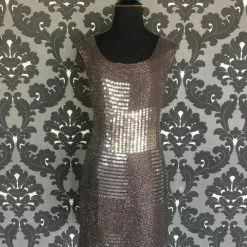 Size 4 Brown Adrianna Papell Cocktail Beaded Beaded FORMAL DRESSES FORMAL/MOTHER'S DRESSES