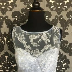 Size 4 Light Blue Social Occasions Cocktail Lace Lace FORMAL DRESSES FORMAL/MOTHER'S DRESSES