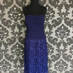 Size 6 Navy Social Occasions Cocktail Chiffon & Lace Strapless