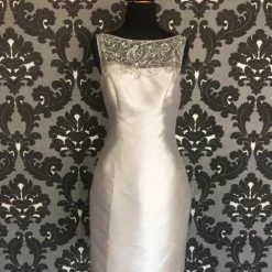 Size 6 Silver Social Occasions Cocktail Bengaline Sleeveless FORMAL DRESSES