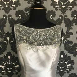 Size 6 Silver Social Occasions Cocktail Bengaline Sleeveless FORMAL DRESSES