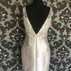 Size 6 Silver Social Occasions Cocktail Bengaline Sleeveless FORMAL DRESSES