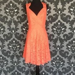 FORMAL/MOTHER'S DRESSES Size 8 Grapefruit Jasmine B173064 Cocktail Lace Cap Sleeve