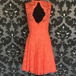 FORMAL/MOTHER'S DRESSES Size 8 Grapefruit Jasmine B173064 Cocktail Lace Cap Sleeve