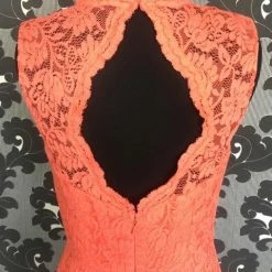 FORMAL/MOTHER'S DRESSES Size 8 Grapefruit Jasmine B173064 Cocktail Lace Cap Sleeve