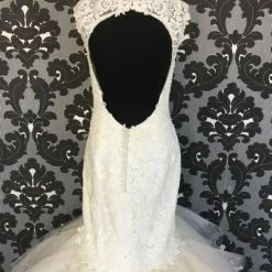 Size 8 Ivory Justin Alexander Tulle & Lace Fit & Flare Sweetheart WEDDING WEDDING DRESSES