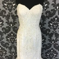 Size 8 Ivory Sincerity Tulle & Lace Strapless Fit & Flare WEDDING DRESSES