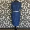 Size 8 Navy Social Occasions Cocktail Lace Short Sleeve FORMAL/MOTHER'S DRESSES
