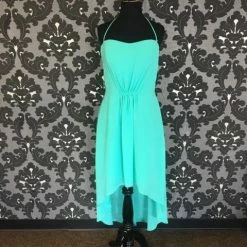 Size 8 Seashore Jasmine P156012K High Low Chiffon Strapless