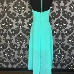 Size 8 Seashore Jasmine P156012K High Low Chiffon Strapless