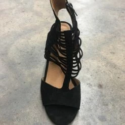 Size 8.5 Black Violet & Roses Leather APPAREL