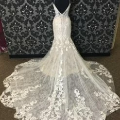 Something Blue Martina Liana MOLLY 1002 Women's Wedding Dress Lace Ivory/Nude Size 12