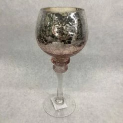 Something Blue DECOR Goblet Mercury Glass Rose Gold Size Small CANDLES