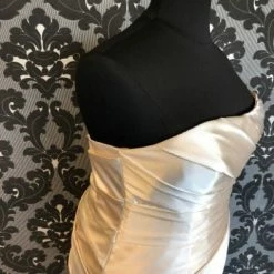 Something Blue Pronovias Tigriss Wedding Dress Satin Oyster Size 20 Strapless WEDDING DRESSES