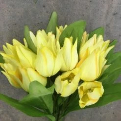 Something Blue Wedding Tulip Flowers Yellow Size 11" FLORAL DECOR