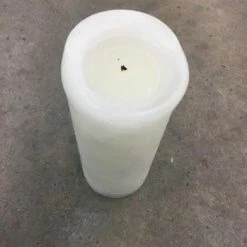 Something Blue Wedding Pillar Candle Wax White Size 7" CANDLES