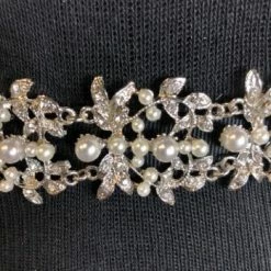 Something Blue Marionat 1085 Silver/Ivory Rhinestone Pearl Rhodium